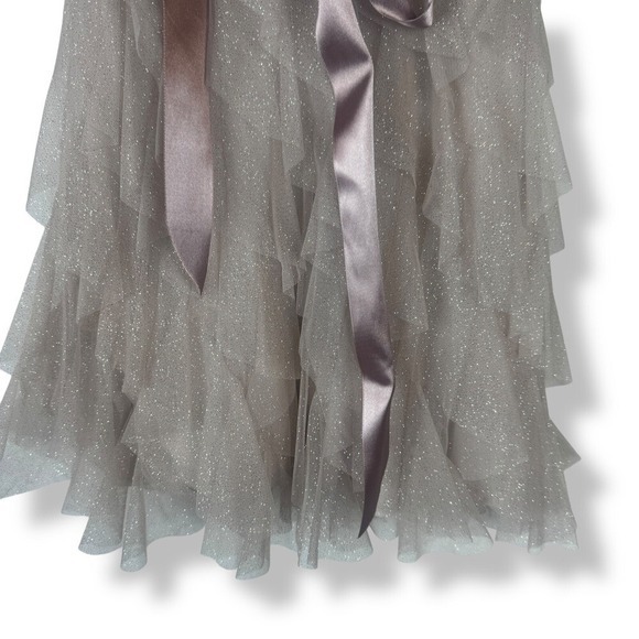 Y2K 2000s Teeze Me Strapless Glitter Tulle Party Dress Juniors Size 3 Fairy Club - Picture 6 of 8